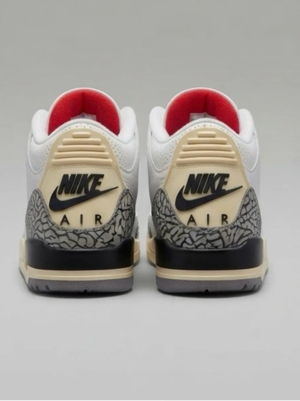 Nike Men's White/Cement/Black Retro Sneakers